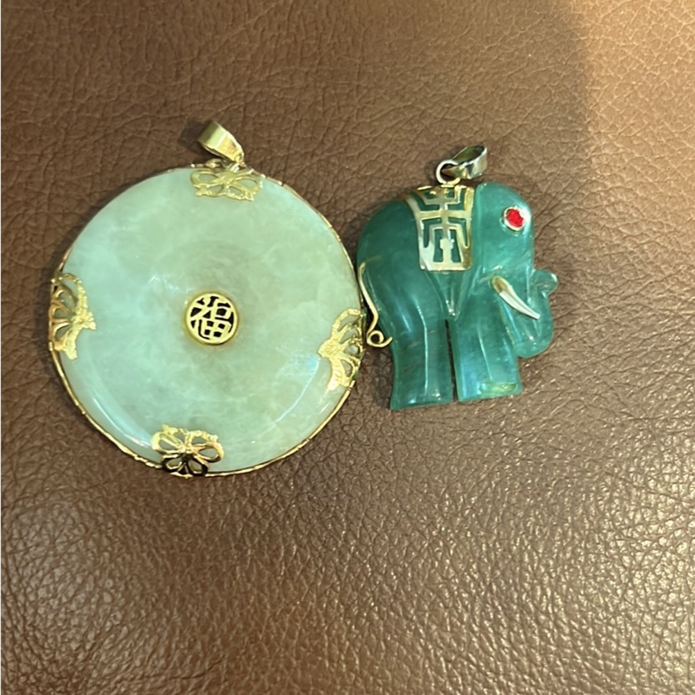 2 Jade Pendants